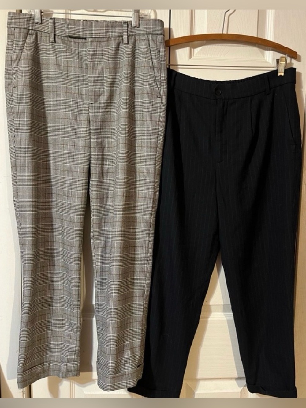 Zara Woman Plaid Trousers Size 6 ➕Zara Pinstripe Elastic Waist Pants Size 6